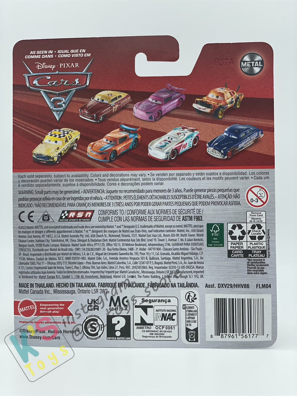 DISNEY PIXAR CARS BY MATTEL - "TAILGATE" CARS 3 THUNDER HOLLOW SERIES - 2023 RE-RELEASED - BNIP