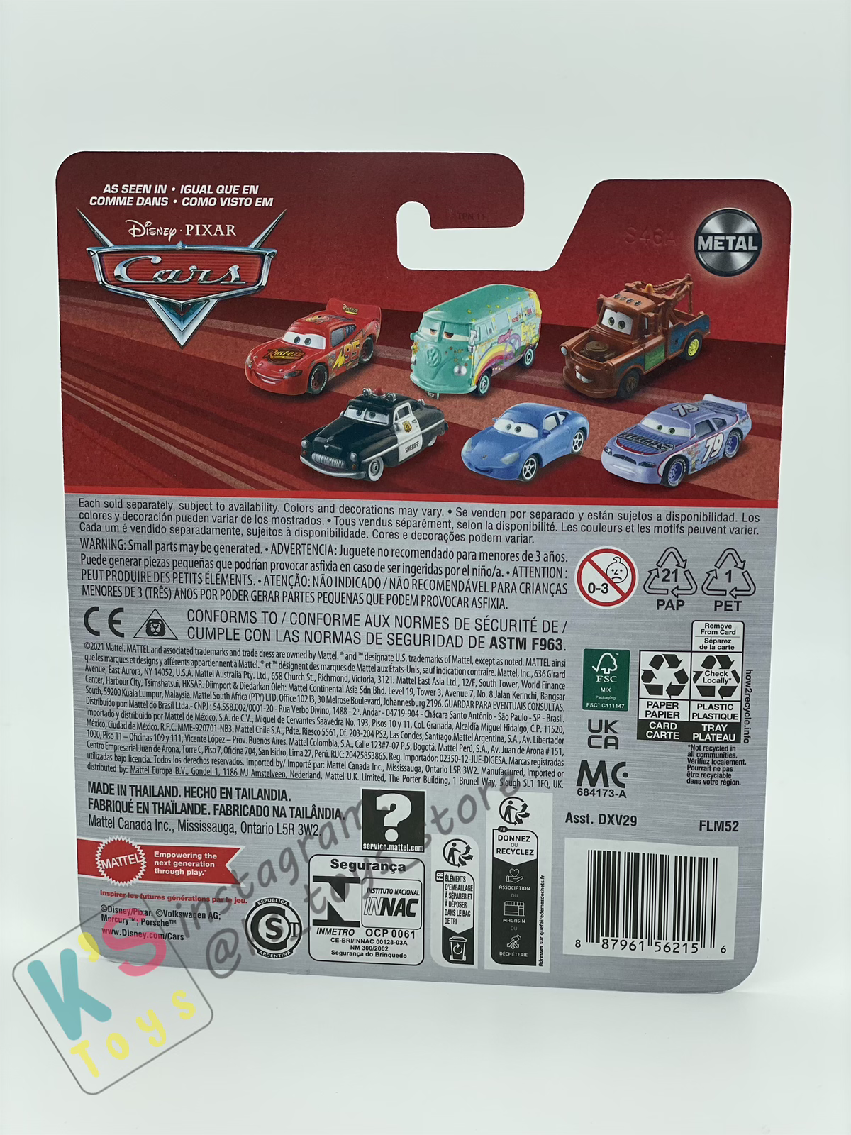 DISNEY PIXAR CARS BY MATTEL, CHICK HICKS - BNIP