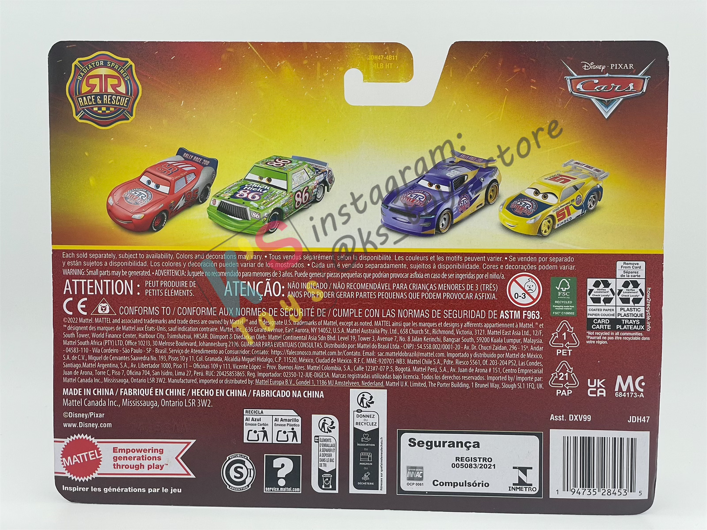 Disney Pixar Cars 1:55 by Mattel 2-Pack RACE RALLY 200 LIGHTNING MCQUEEN AND RACE RALLY 200 CHICK HICKS, RACE AND RESCUE SERIES - 2026 CHINA RELEASED - BNIP