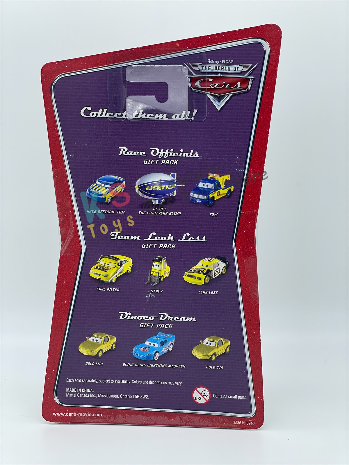 DISNEY PIXAR CARS 3 PACK TEAM LEAK LESS GIFT PACK "STACY, EARL FILTER AND LEAK LESS" - BNIP - READ DESCRIPTION!!!