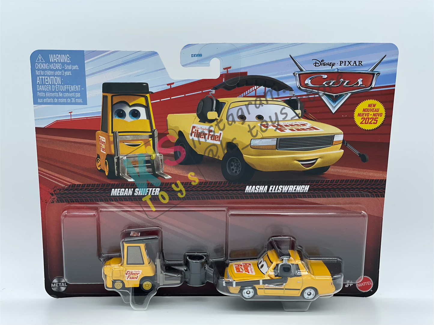 Disney Pixar Cars 1:55 by Mattel 2-Pack MEGAN SHIFTER AND MASHA ELLSWRENCH - 2025 NEW RELEASE - BNIP