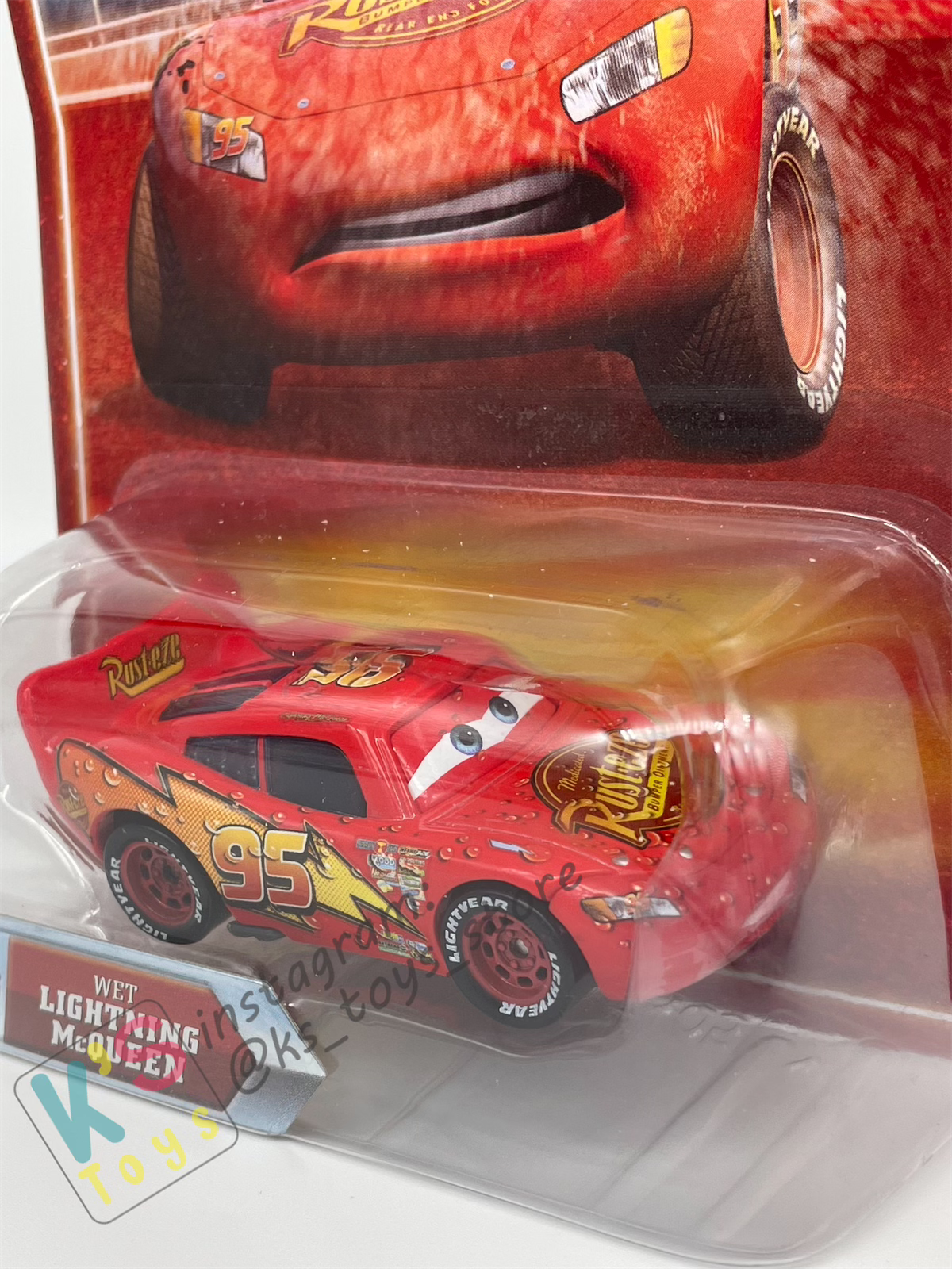 RARE DISNEY PIXAR CARS "WET LIGHTNING MCQUEEN" FINAL LAP SERIES - BNIP