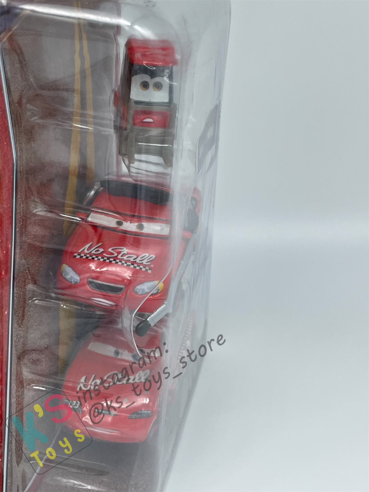 DISNEY PIXAR CARS 3 PACK TEAM NO STALL GIFT PACK "SHIRLEY SPINOUT, ROMAN DUNES, AND NO STALL" - BNIP