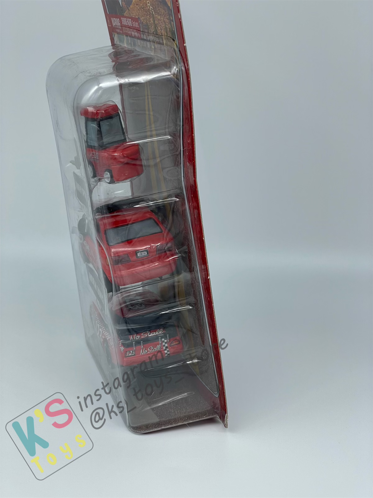 DISNEY PIXAR CARS 3 PACK TEAM NO STALL GIFT PACK "SHIRLEY SPINOUT, ROMAN DUNES, AND NO STALL" - BNIP