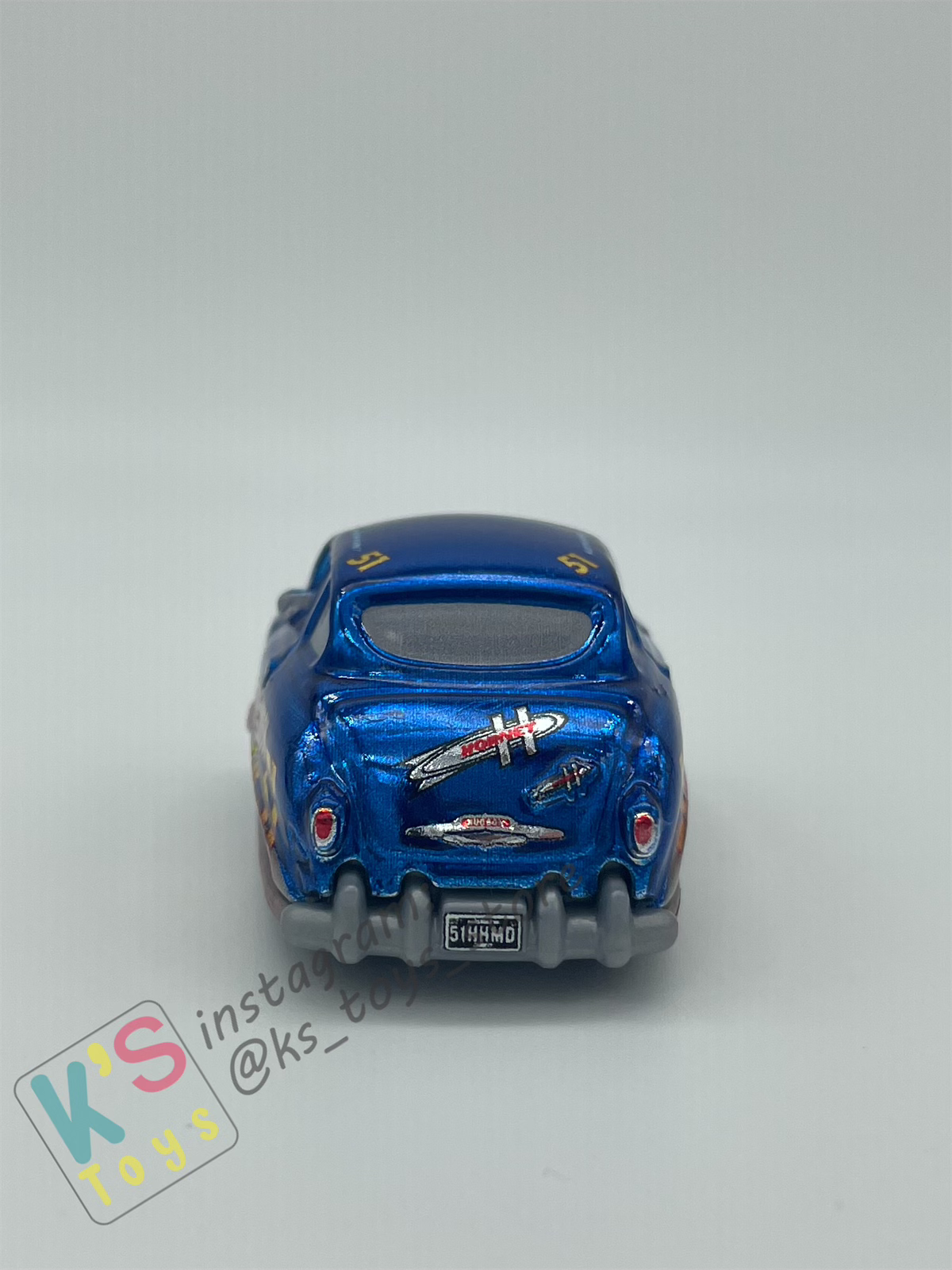 Loose Mini Racers Pixar Disney Cars, Metallic Fabulous Hudson Hornet - Displayed Condition
