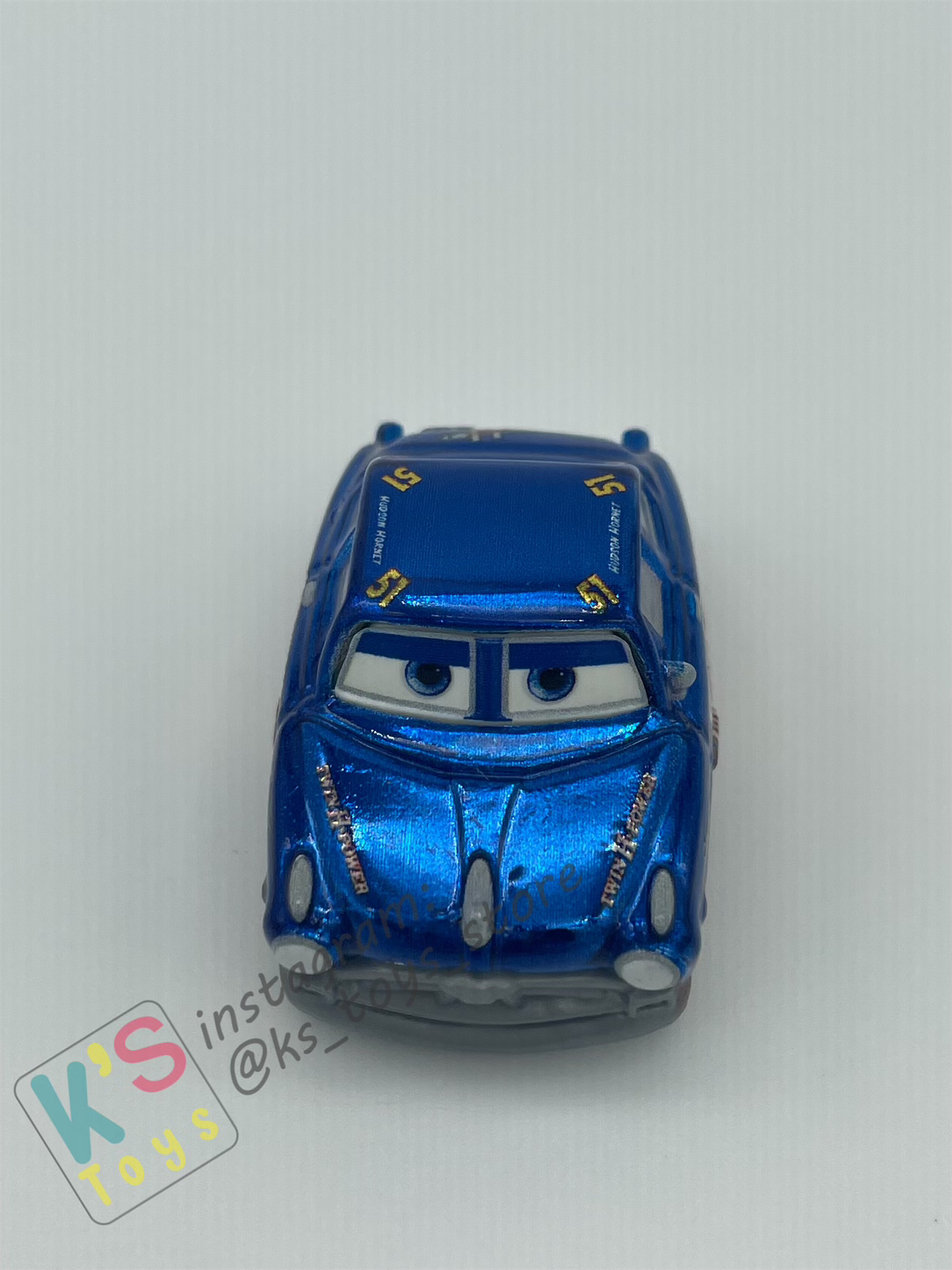 Loose Mini Racers Pixar Disney Cars, Metallic Fabulous Hudson Hornet - Displayed Condition