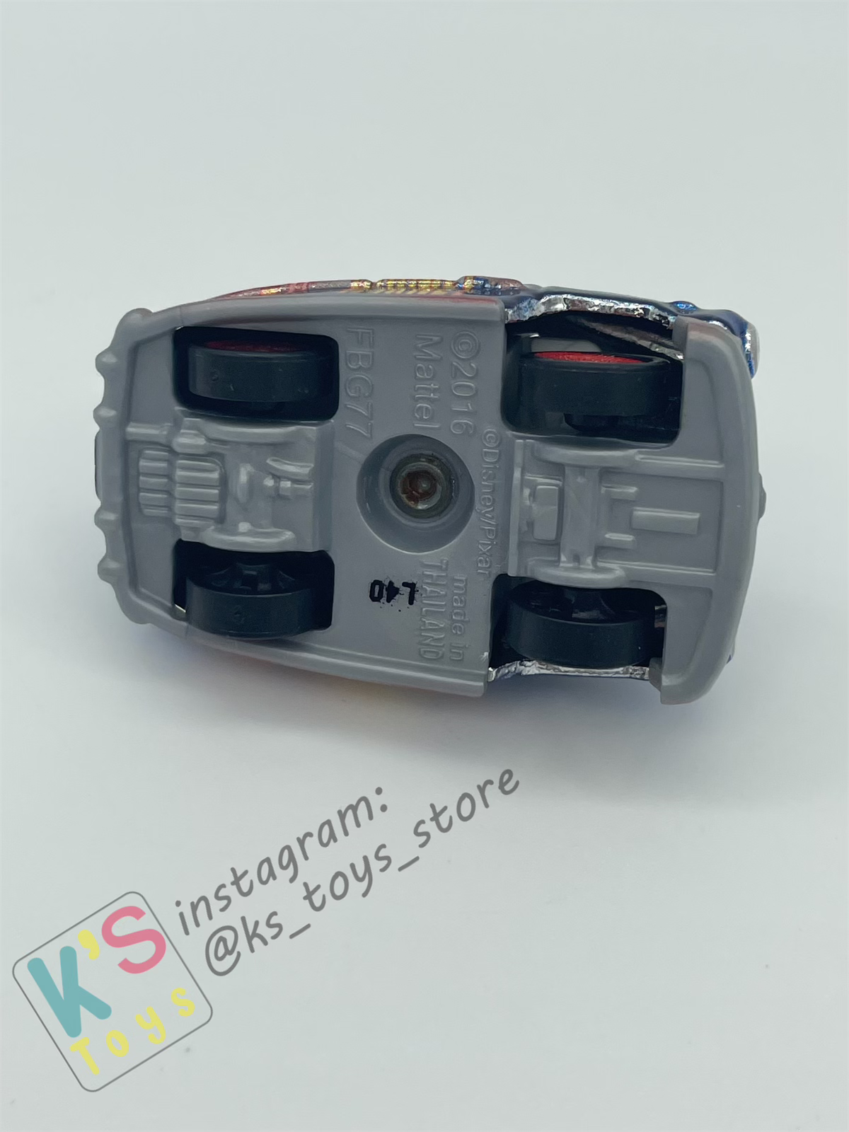 Loose Mini Racers Pixar Disney Cars, Metallic Fabulous Hudson Hornet - Displayed Condition