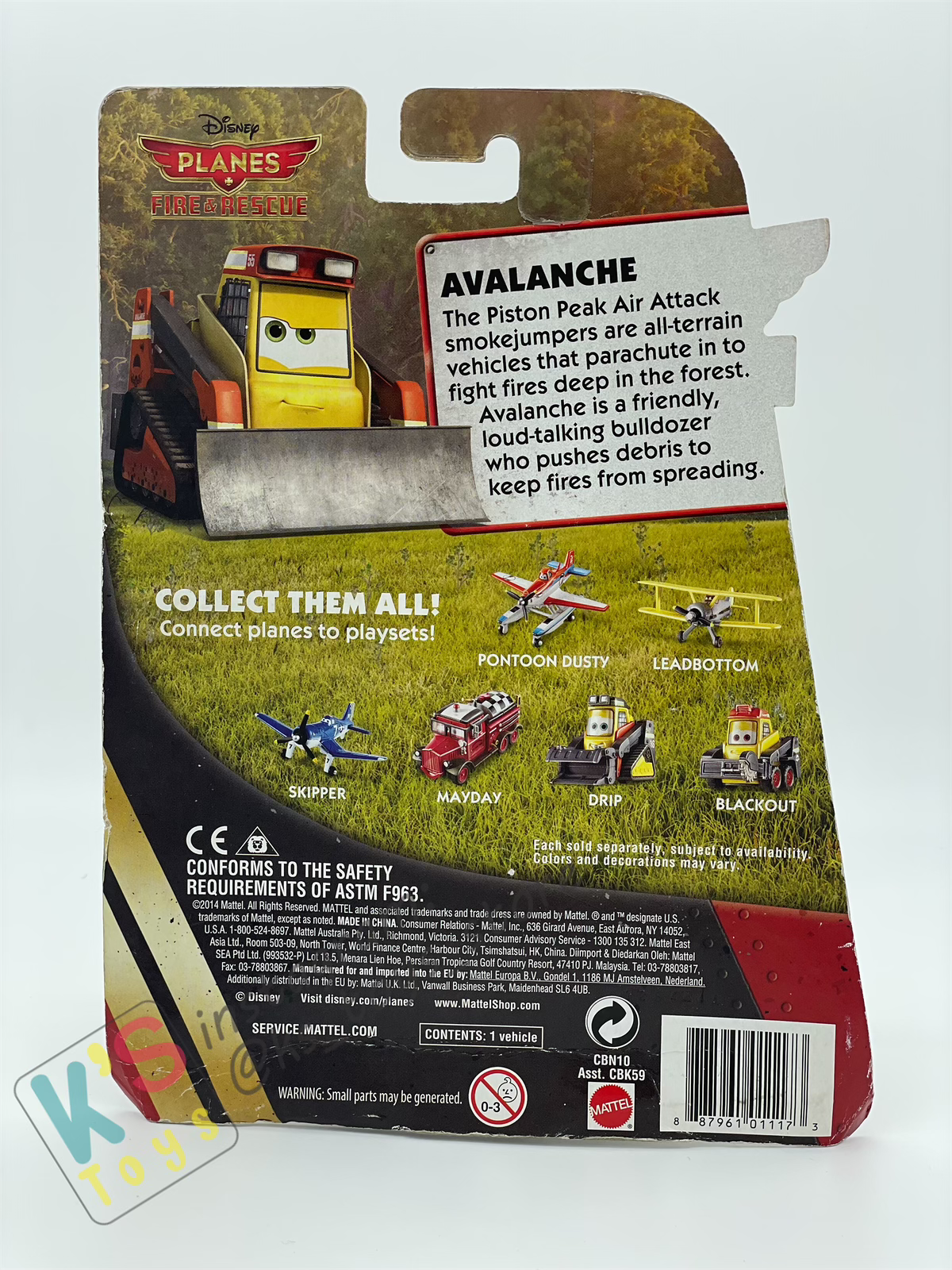 DELUXE DISNEY PLANES BY MATTEL, "AVALANCHE" FIRE & RESCUE SERIES - BNIP