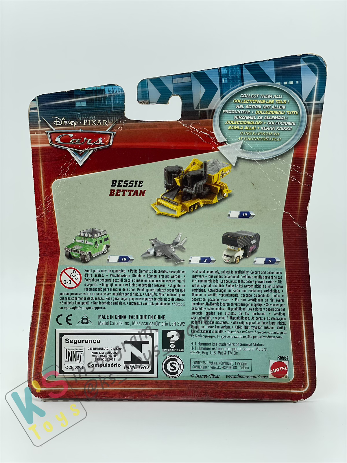 DELUXE DISNEY PIXAR CARS BY MATTEL, "BESSIE" FIRST RELEASED - BNIP