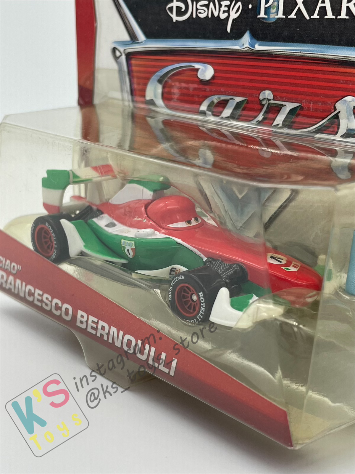 Disney Pixar Cars 1:55 by MATTEL, CIAO FRANCESCO BERNOULLI, SUPER CHASE - BNIP