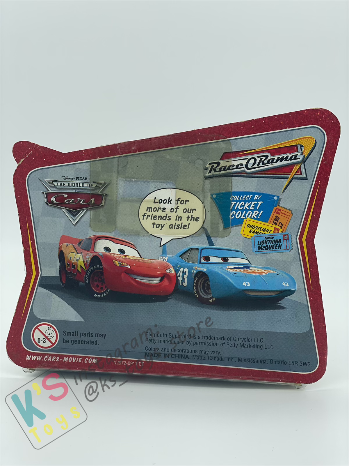 Disney Pixar Cars by Mattel, Radiator Springs Lightning McQueen (Pink Variant) - Race Orama Short Card Series - BNIP