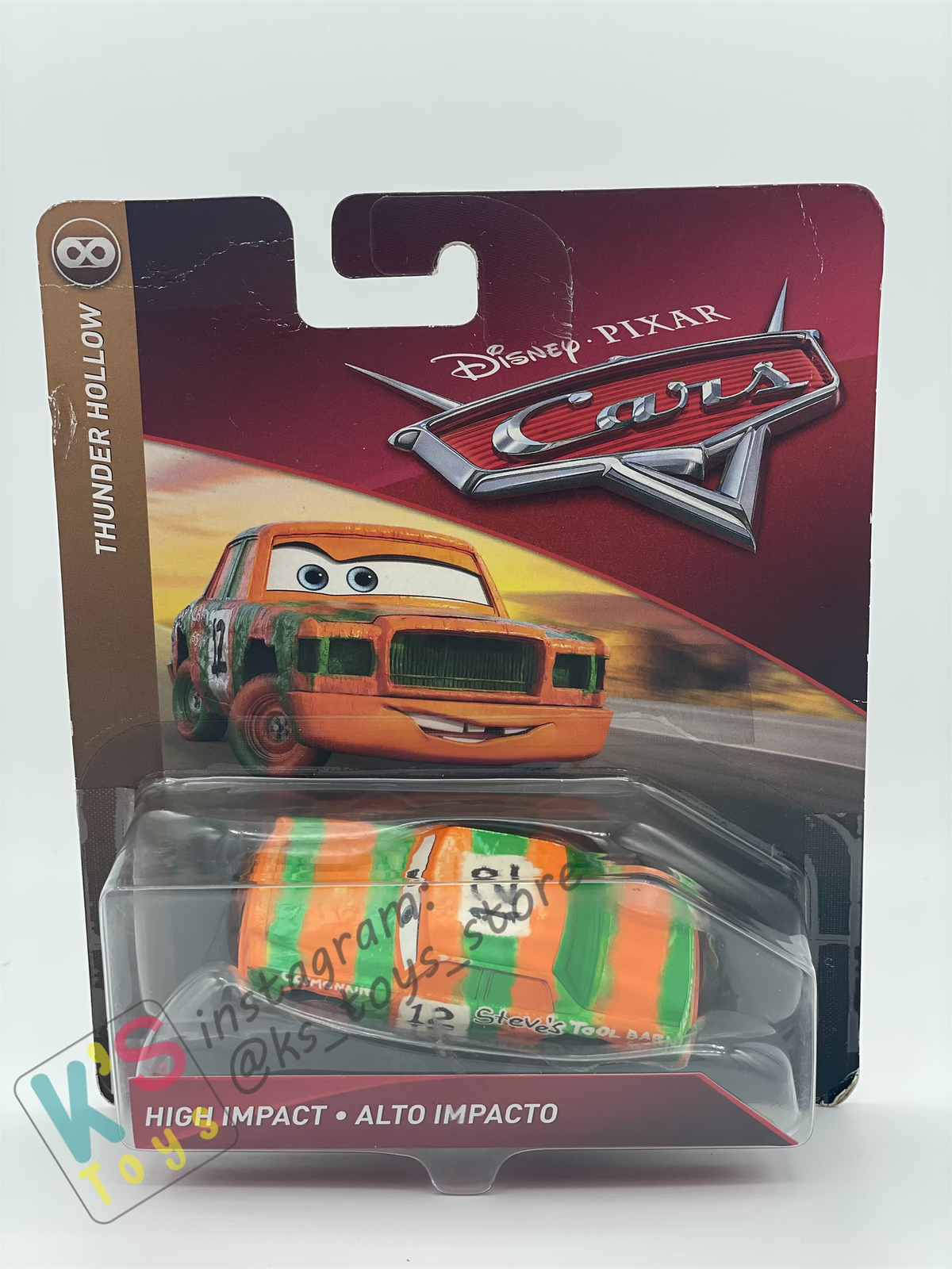 Disney Pixar Cars 1:55 by MATTEL, HIGH IMPACT, Thunder Hollows Cars 3 - BNIP