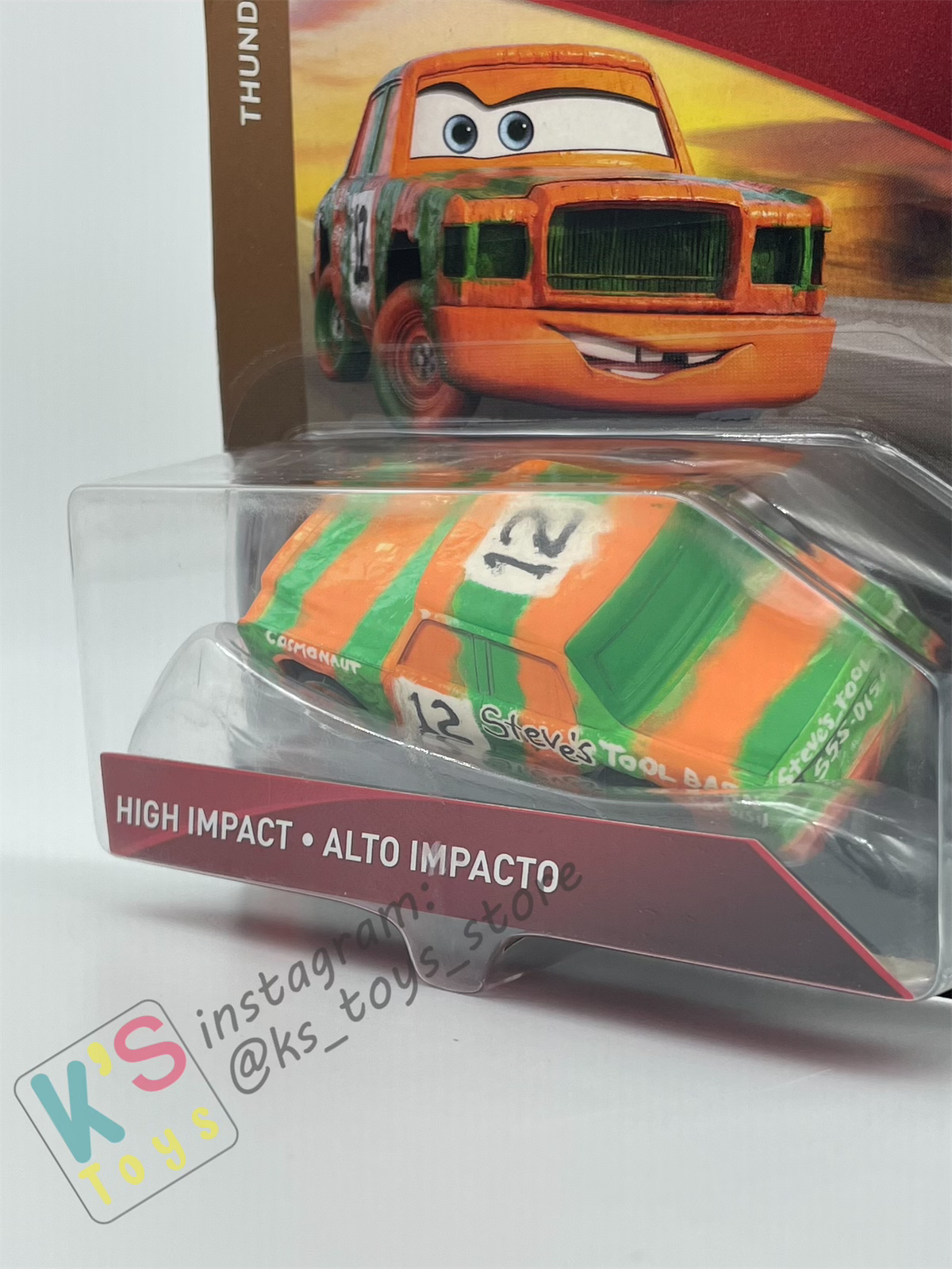 Disney Pixar Cars 1:55 by MATTEL, HIGH IMPACT, Thunder Hollows Cars 3 - BNIP