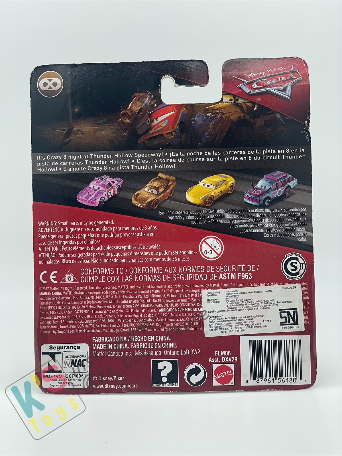 Disney Pixar Cars 1:55 by MATTEL, HIGH IMPACT, Thunder Hollows Cars 3 - BNIP