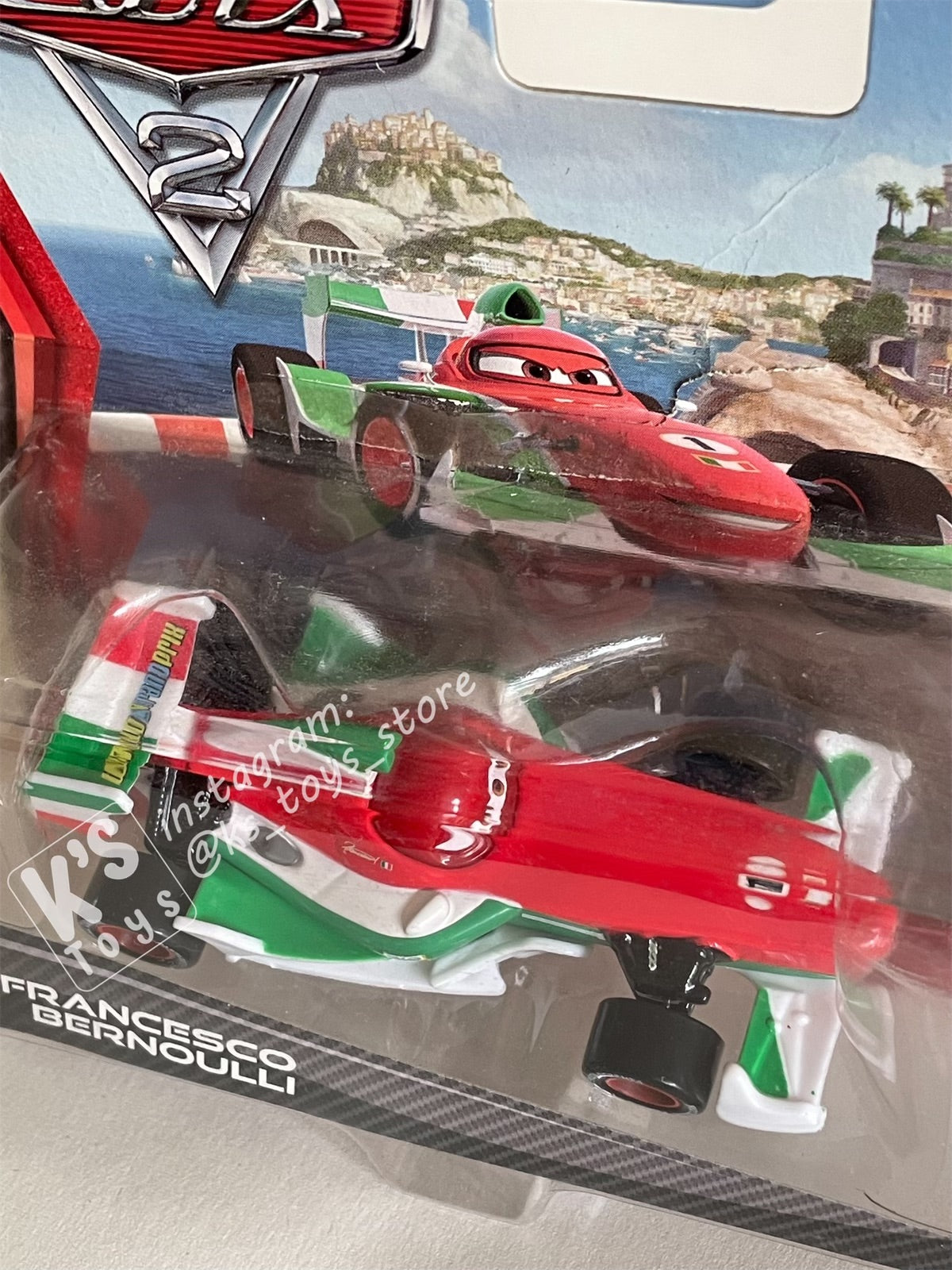 DISNEY PIXAR CARS "FRANCESCO BERNOULLI" SHORT CARD CARS 2 - BNIP
