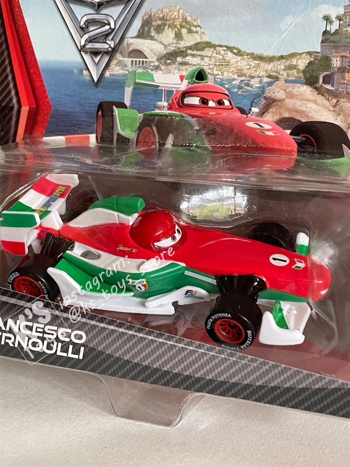 DISNEY PIXAR CARS "FRANCESCO BERNOULLI" SHORT CARD CARS 2 - BNIP