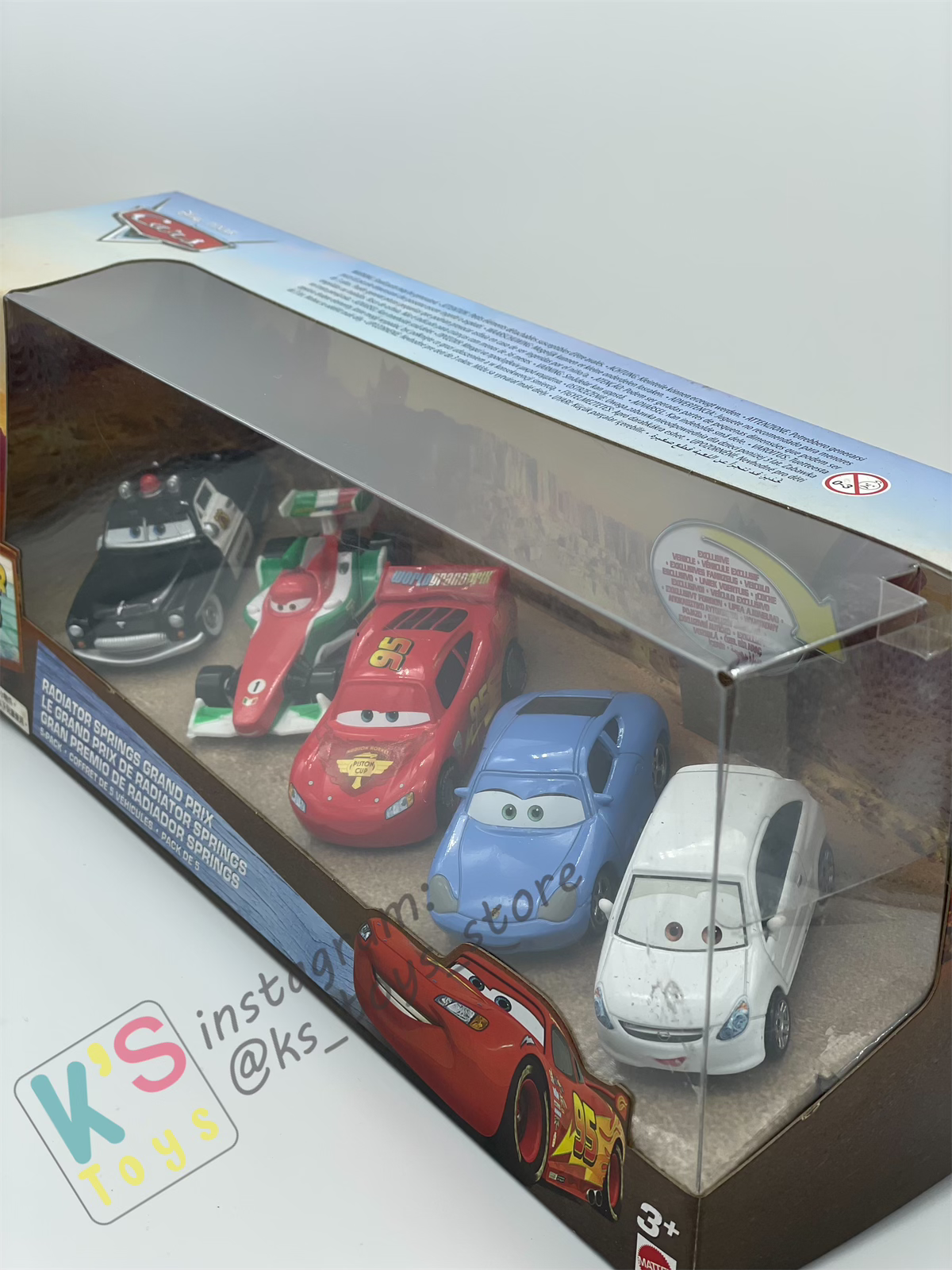 Gift Set Disney Pixar Cars 1:55 - 5 PACK GIFT SET RADIATOR SPRINGS GRAND PRIX - TOM TACH - BNIP