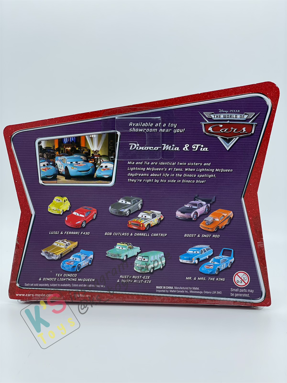 Disney Pixar Cars 1:55 by Mattel 2-Pack MOVIE MOMENTS, DINOCO MIA & DINOCO TIA - BNIP
