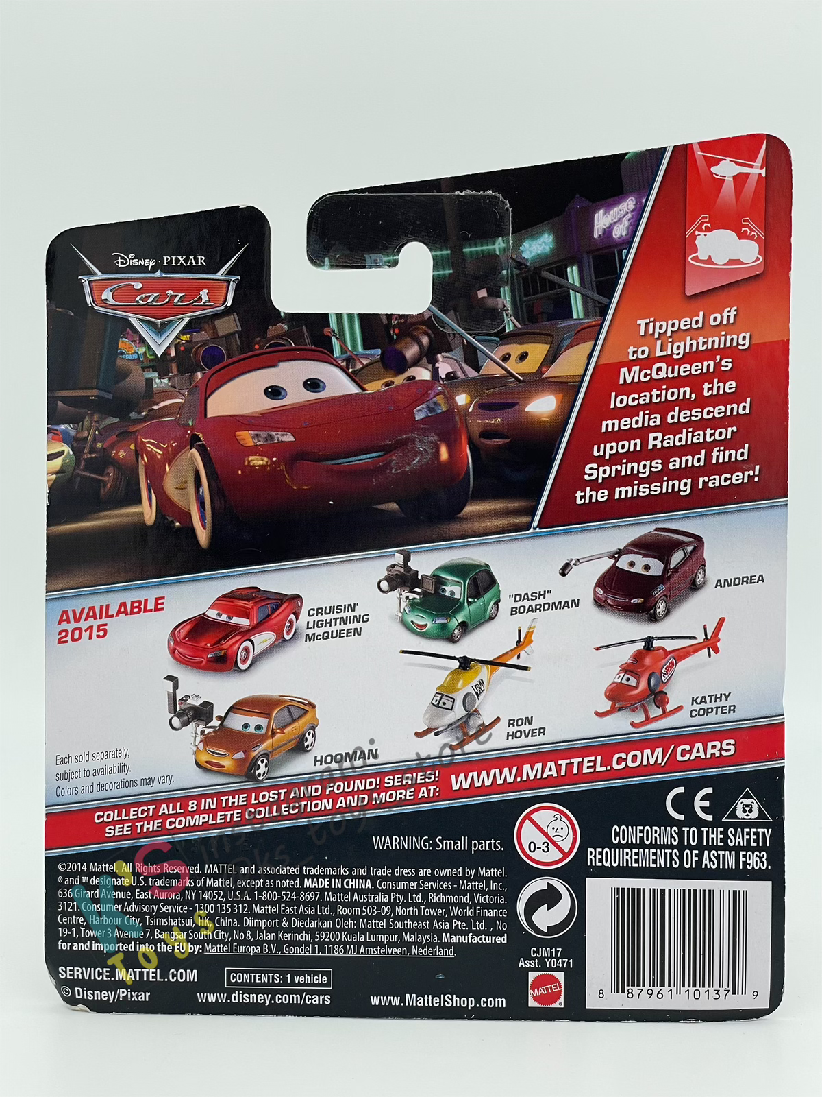 DISNEY PIXAR CARS BY MATTEL - "DASH BOARDMAN" LOST AND FOUND SERIES - BNIP