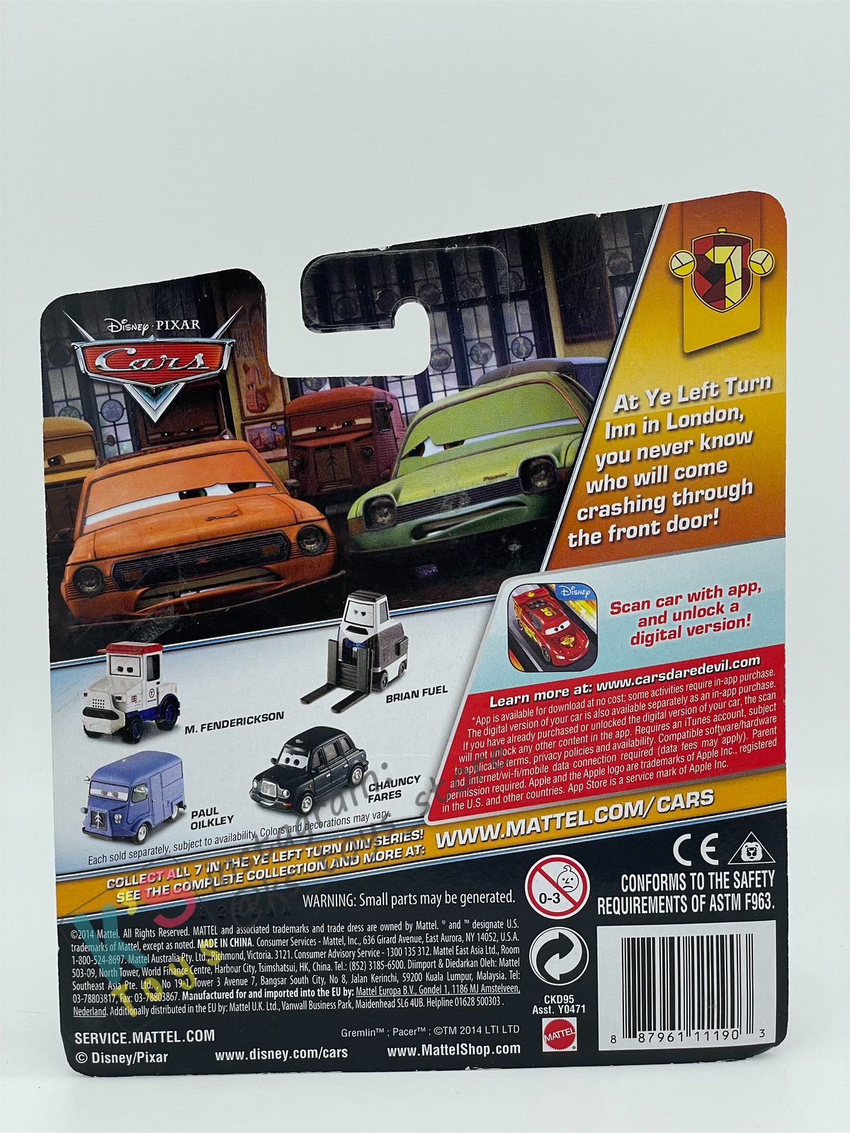 DISNEY PIXAR CARS BY MATTEL - "BRETT WARNEWAGEN" YE LEFT TRUN IN SERIES - BNIP