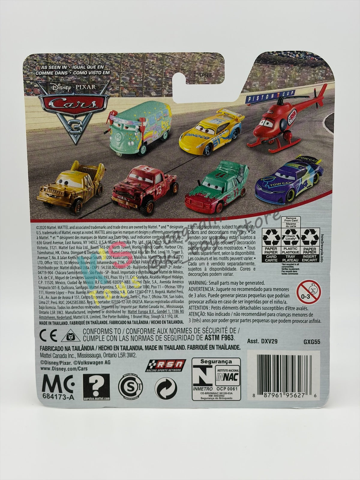 DISNEY PIXAR CARS 1:55 BY MATTEL - "JIMBO" - THAILAND RELEASED CARS 3, THUNDER HOLLOWS SERIES - BNIP