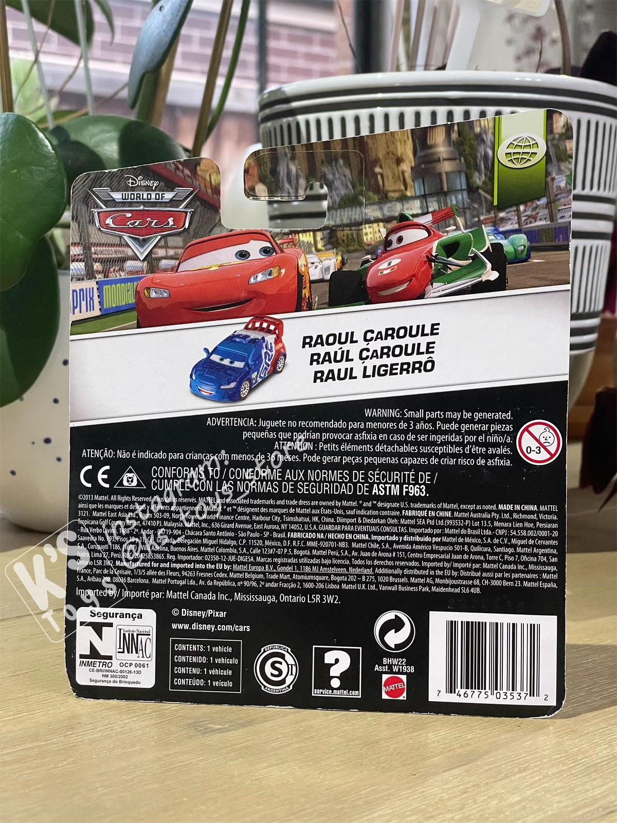 DISNEY PIXAR CARS "RAOUL CAROULE" WGP SERIES- BNIP