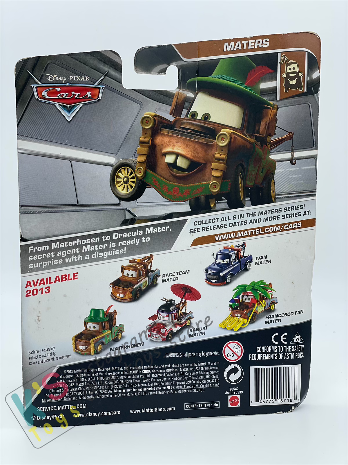 DELUXE DISNEY PIXAR CARS BY MATTEL, "MATERHOSEN" - BNIP