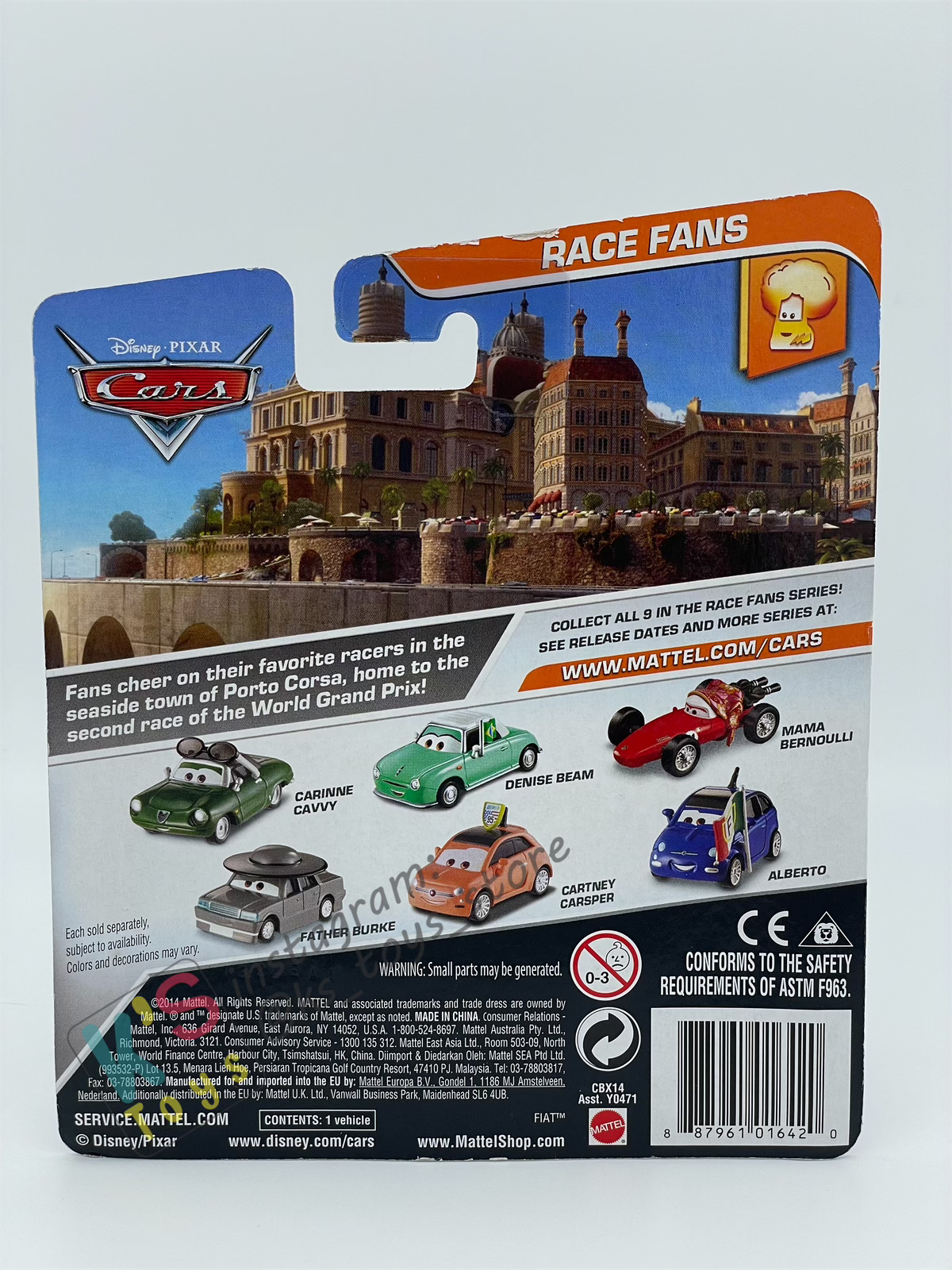 DISNEY PIXAR CARS BY MATTEL, “MAMA BERNOULLI" RACE FANS SERIES - BNIP