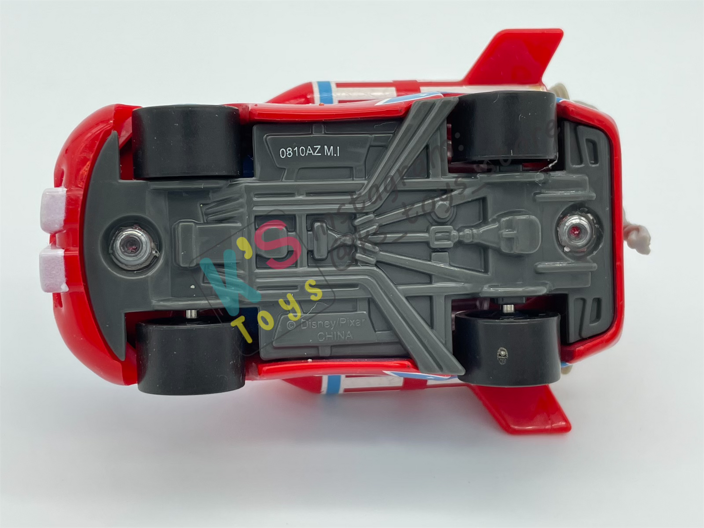 PRE-OWNED / LOOSE DISNEY PIXAR CARS - "DAREDEVIL LIGHTNING MCQUEEN WITH TEETH" - MATER THE GREATER 4-PACK - DISPLAYED CONDITION