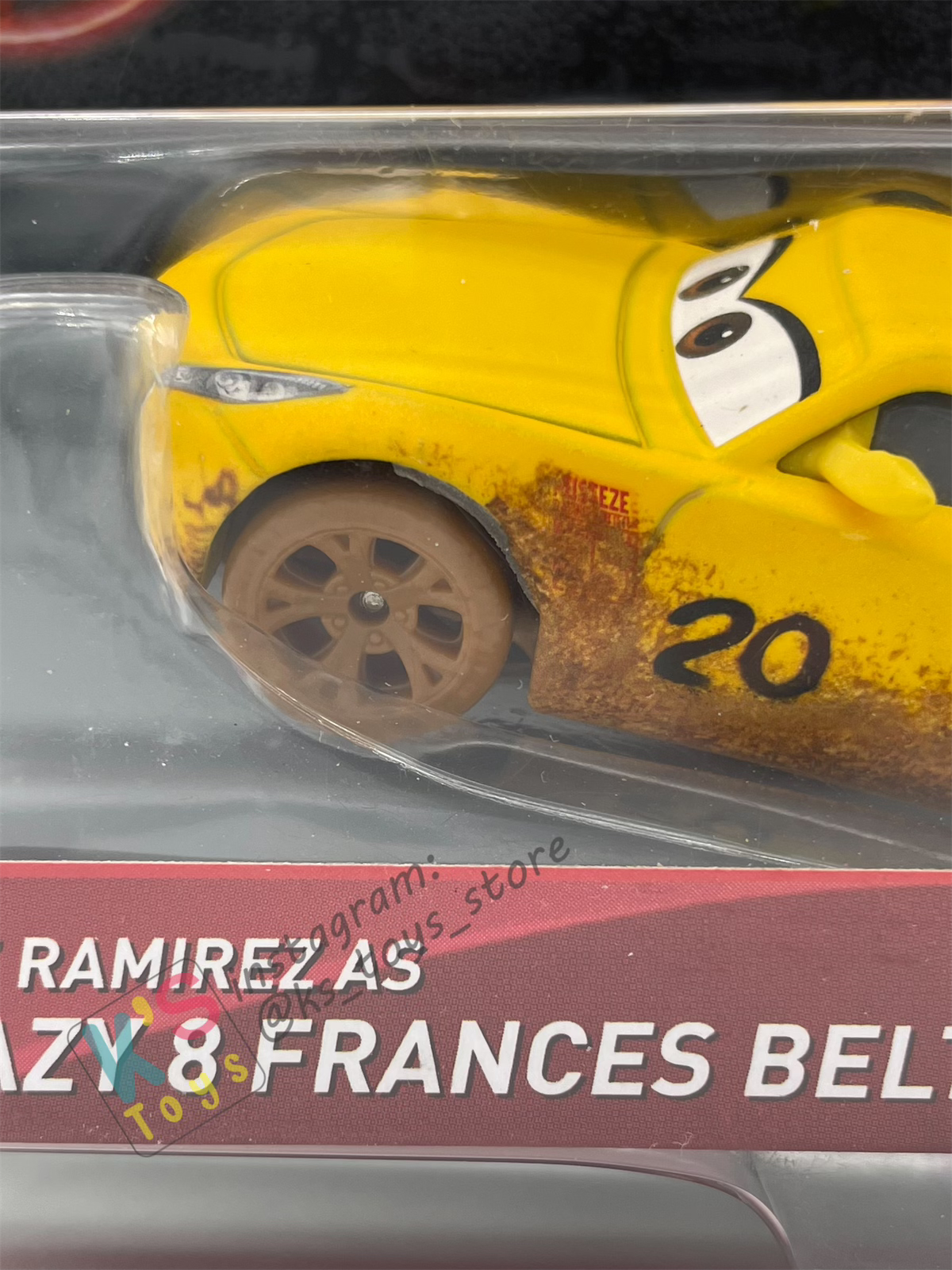 DISNEY PIXAR CARS "CRUZ RAMIREZ AS CRAZY 8 FRANCES BELTLINE" SUPER CHASE CARS 3 SERIES - BNIP *Read Description!!!