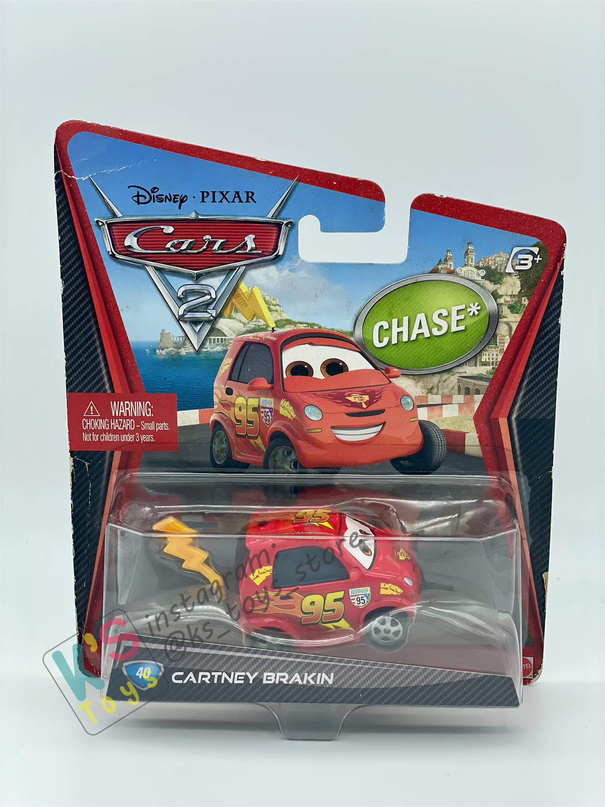 DISNEY PIXAR CARS "CARTNEY BRAKIN" CHASE CARS 2 SERIES - BNIP