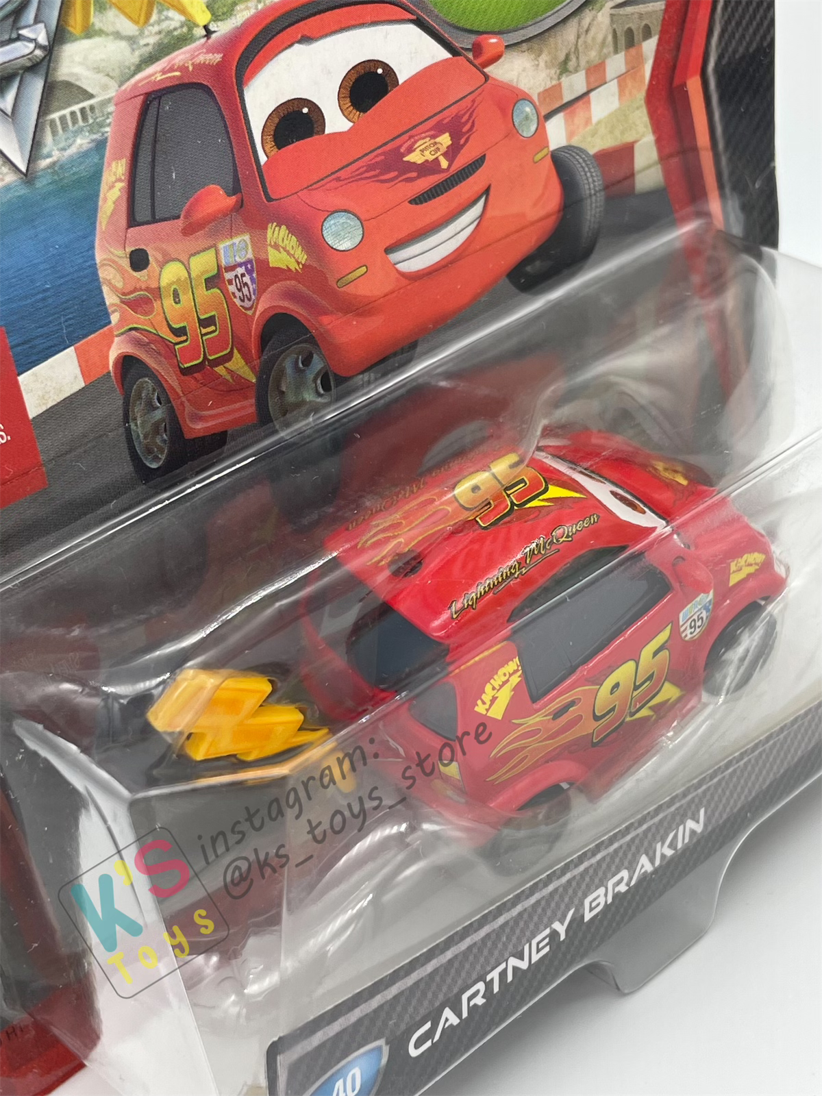 DISNEY PIXAR CARS "CARTNEY BRAKIN" CHASE CARS 2 SERIES - BNIP