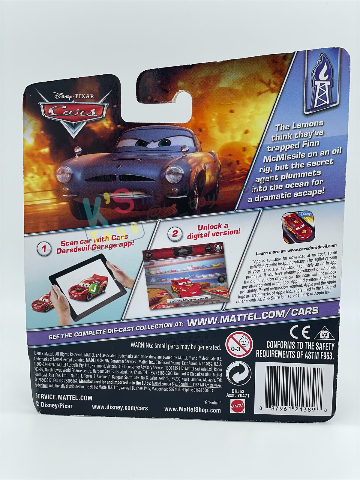 DISNEY PIXAR CARS BY MATTEL 1:55, TOWGA GREMLIN - CARS 2 OIL GRIG GETAWAY SERIES - BNIP