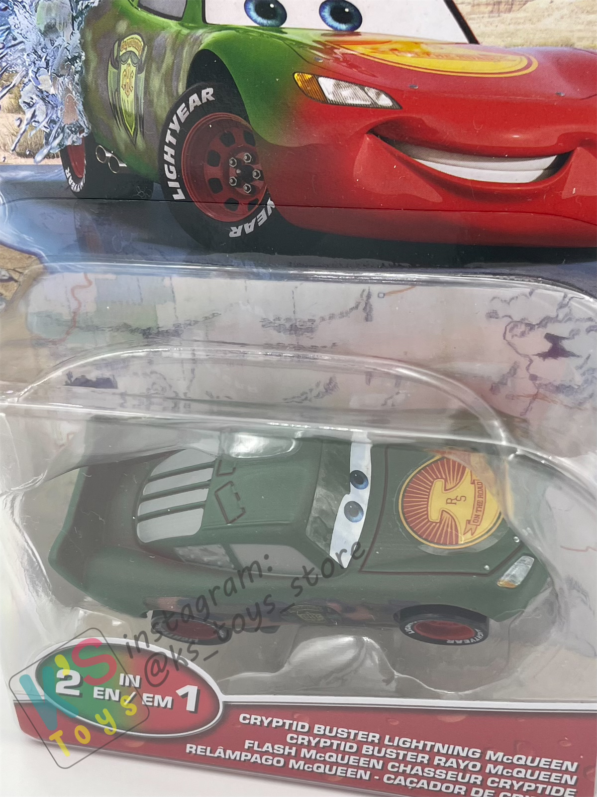 COLOR CHANGERS Disney Pixar Cars by MATTEL, CRYPTID LIGHTNING MCQUEEN (DARK GREEN/RED) - 2023 RELEASE - BNIP