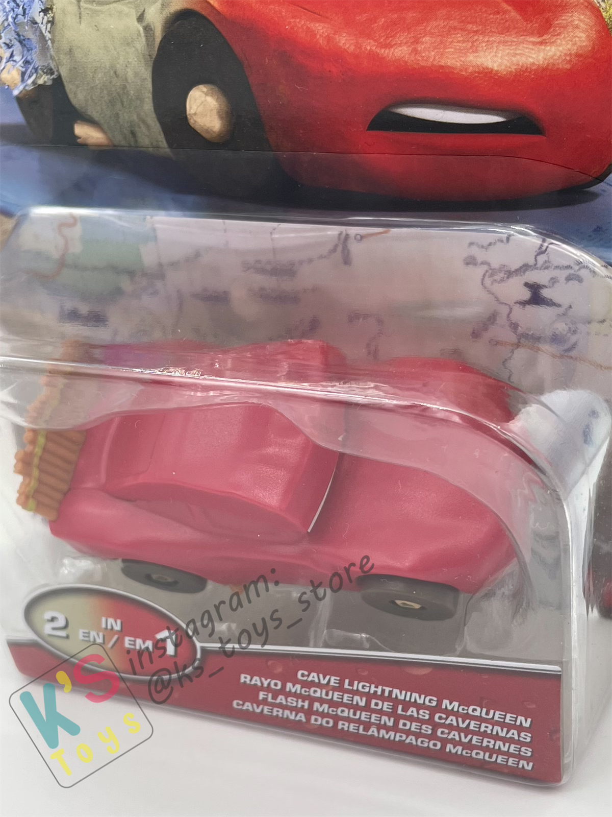 COLOR CHANGERS Disney Pixar Cars by MATTEL, CAVE LIGHTNING MCQUEEN (WHITE/RED) - 2023 RELEASE - BNIP