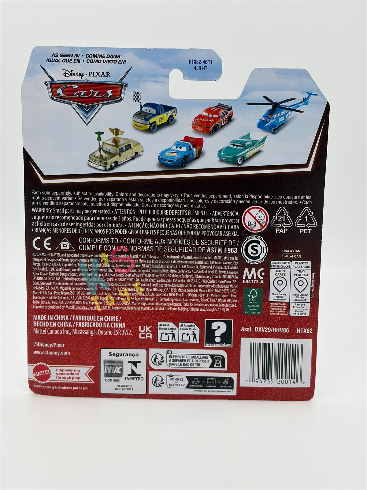 DISNEY PIXAR CARS BY MATTEL 1:55, "RADIATOR SPRINGS LIGHTNING MCQUEEN" - 2026 RE-RELEASED 20TH ANNIVERSARY CARD - BNIP