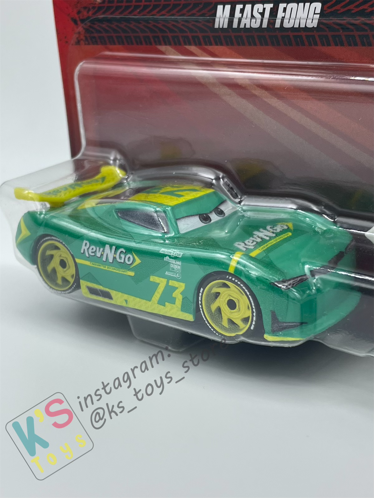 Disney Pixar Cars 1:55 2-Pack by Mattel, M FAST FONG and KRIS REVSTOPSKI with White Flag - BNIP