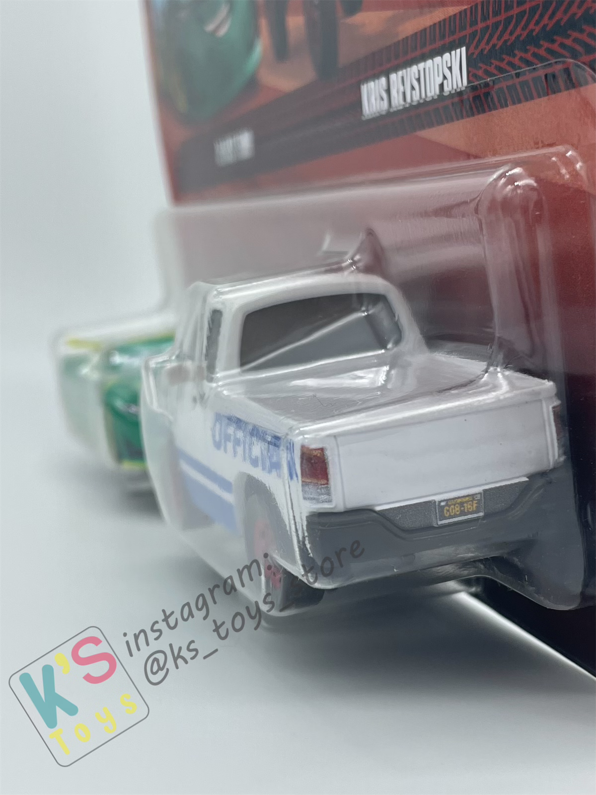 Disney Pixar Cars 1:55 2-Pack by Mattel, M FAST FONG and KRIS REVSTOPSKI with White Flag - BNIP