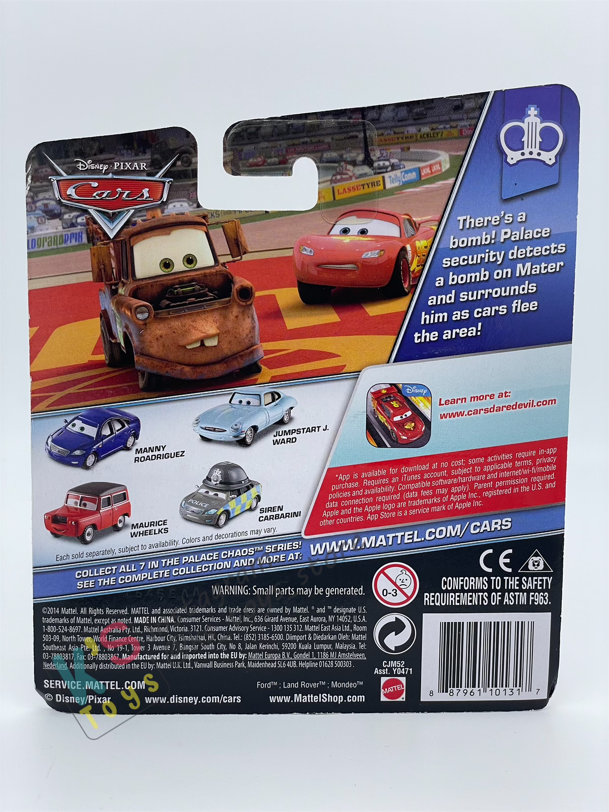 DISNEY PIXAR CARS BY MATTEL, "SCOTT SPARK" - PALACE CHAOS SERIES - BNIP