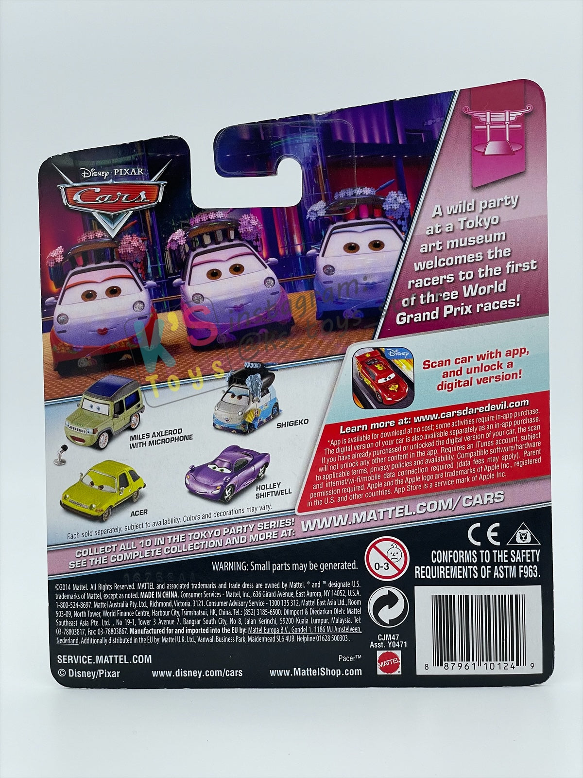 DISNEY PIXAR CARS 1:55 BY MATTEL, "OKUNI" - TOKYO PARTY SERIES - BNIP