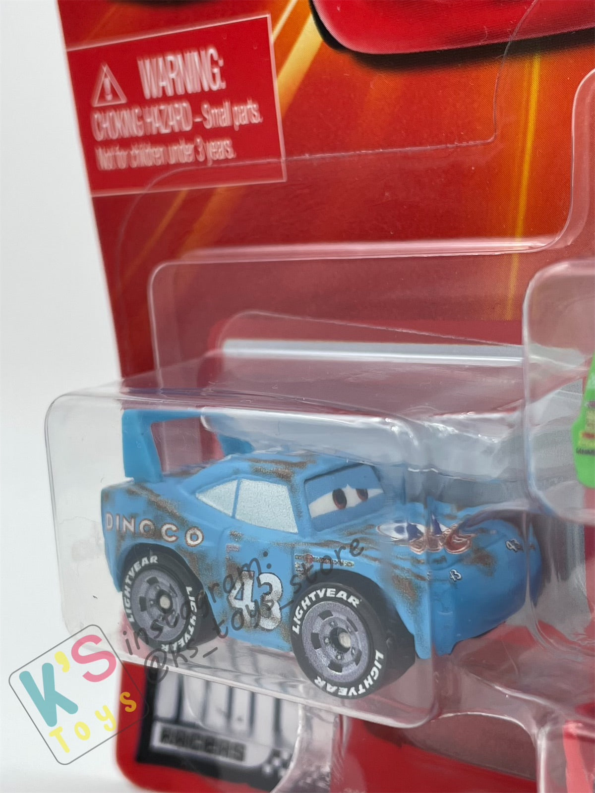 MINI RACERS DISNEY PIXAR CARS 3-PACK DAMAGED KING, LIGHTNING MCQUEEN, AND CHICK HICKS - BNIP