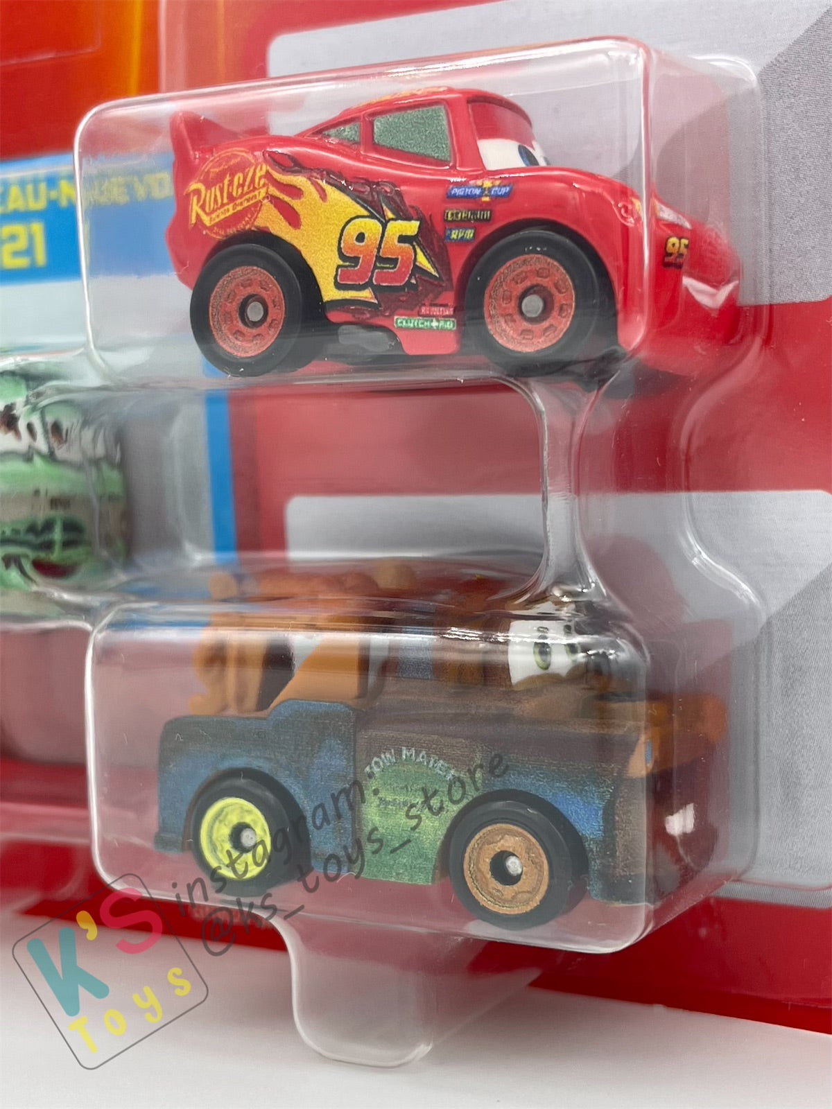 MINI RACERS DISNEY PIXAR CARS 3-PACK DUSTY RUSTEZE, LIGHTNING MCQUEEN, AND MATER - BNIP