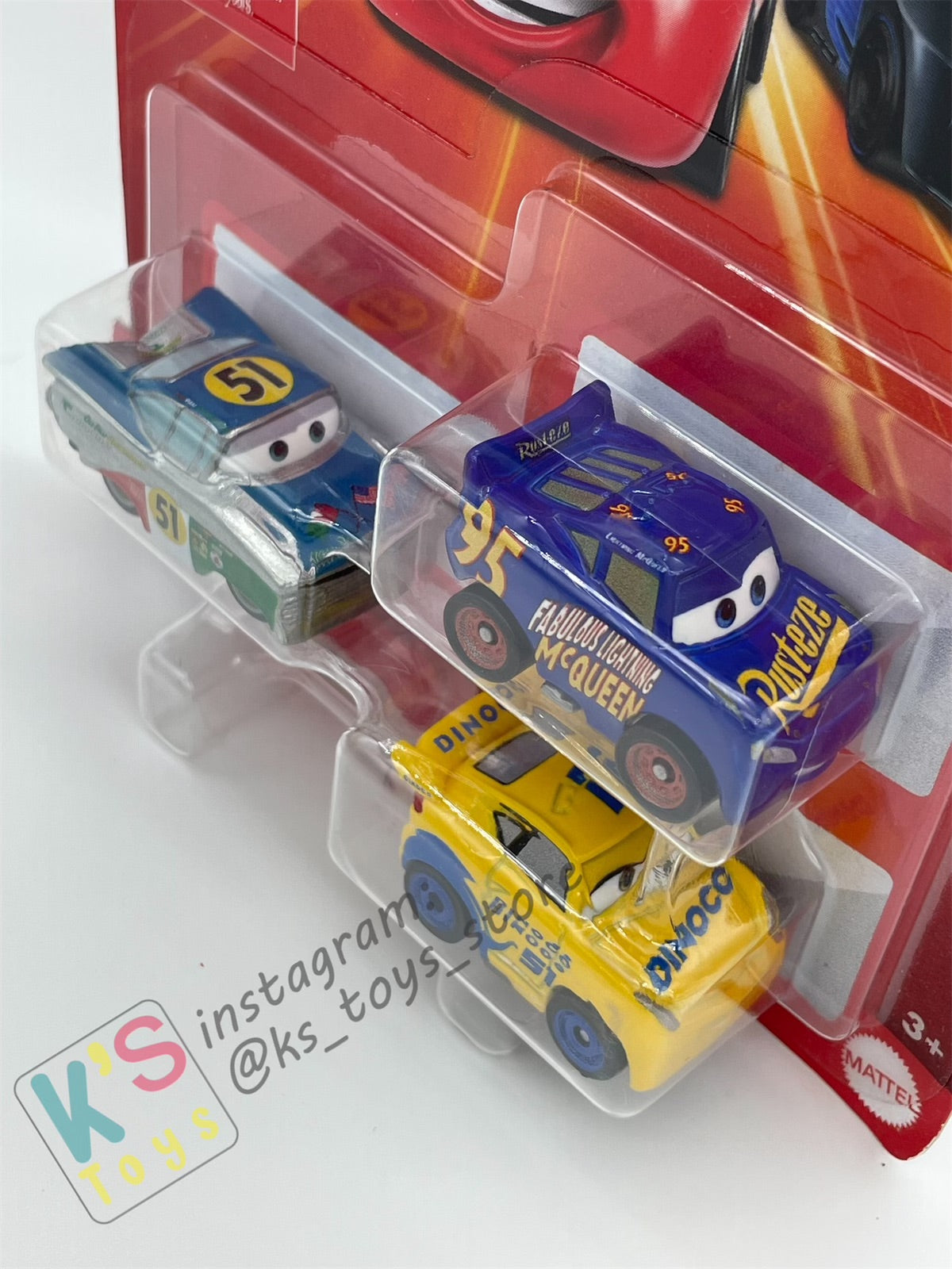 MINI RACERS DISNEY PIXAR CARS 3-PACK SALUDOS RAMONE, DINOCO CRUZ RAMIREZ, AND FABULOUS LIGHTNING MCQUEEN - BNIP
