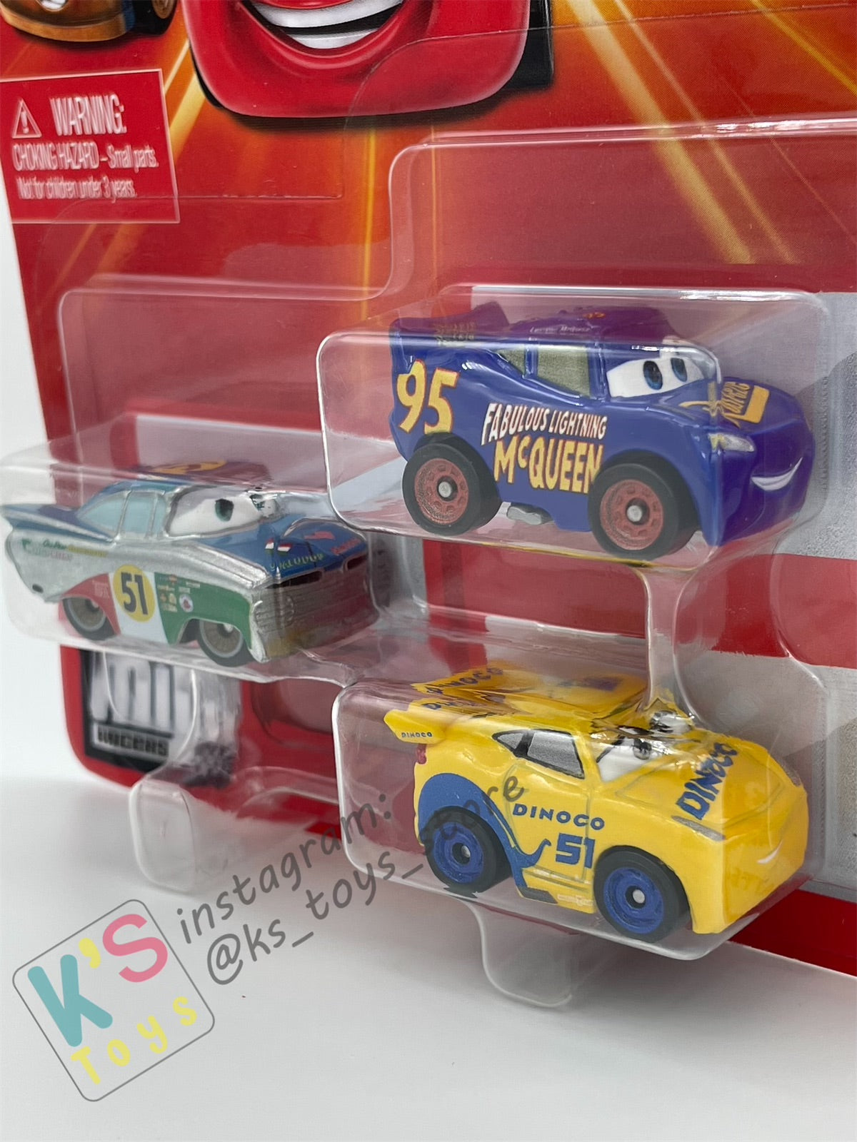 MINI RACERS DISNEY PIXAR CARS 3-PACK SALUDOS RAMONE, DINOCO CRUZ RAMIREZ, AND FABULOUS LIGHTNING MCQUEEN - BNIP