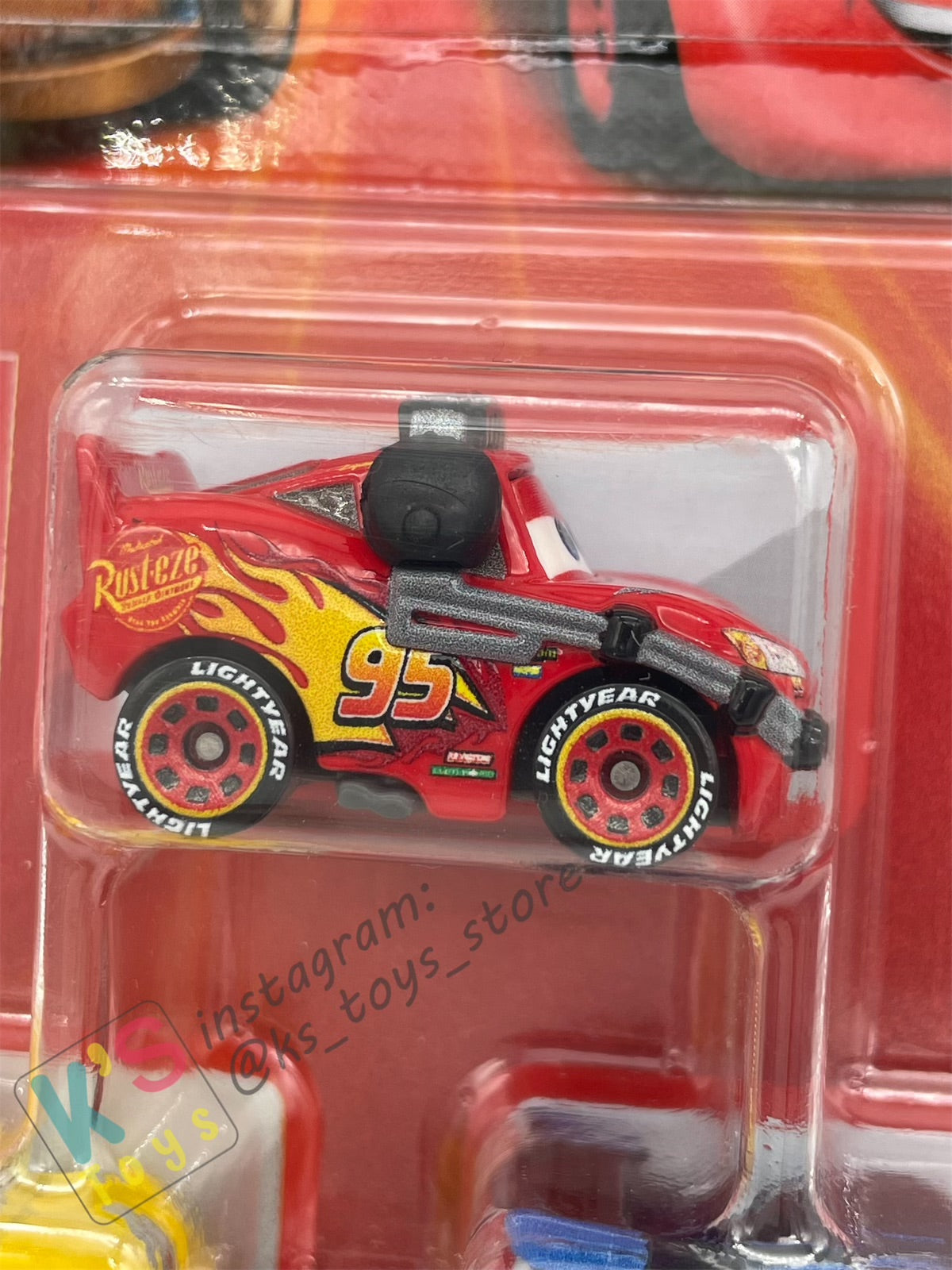 MINI RACERS DISNEY PIXAR CARS 3-PACK HEADSET LIGHTNING MCQUEEN, JACKSON STORM, AND RUSTEZE CRUZ RAMIREZ - BNIP