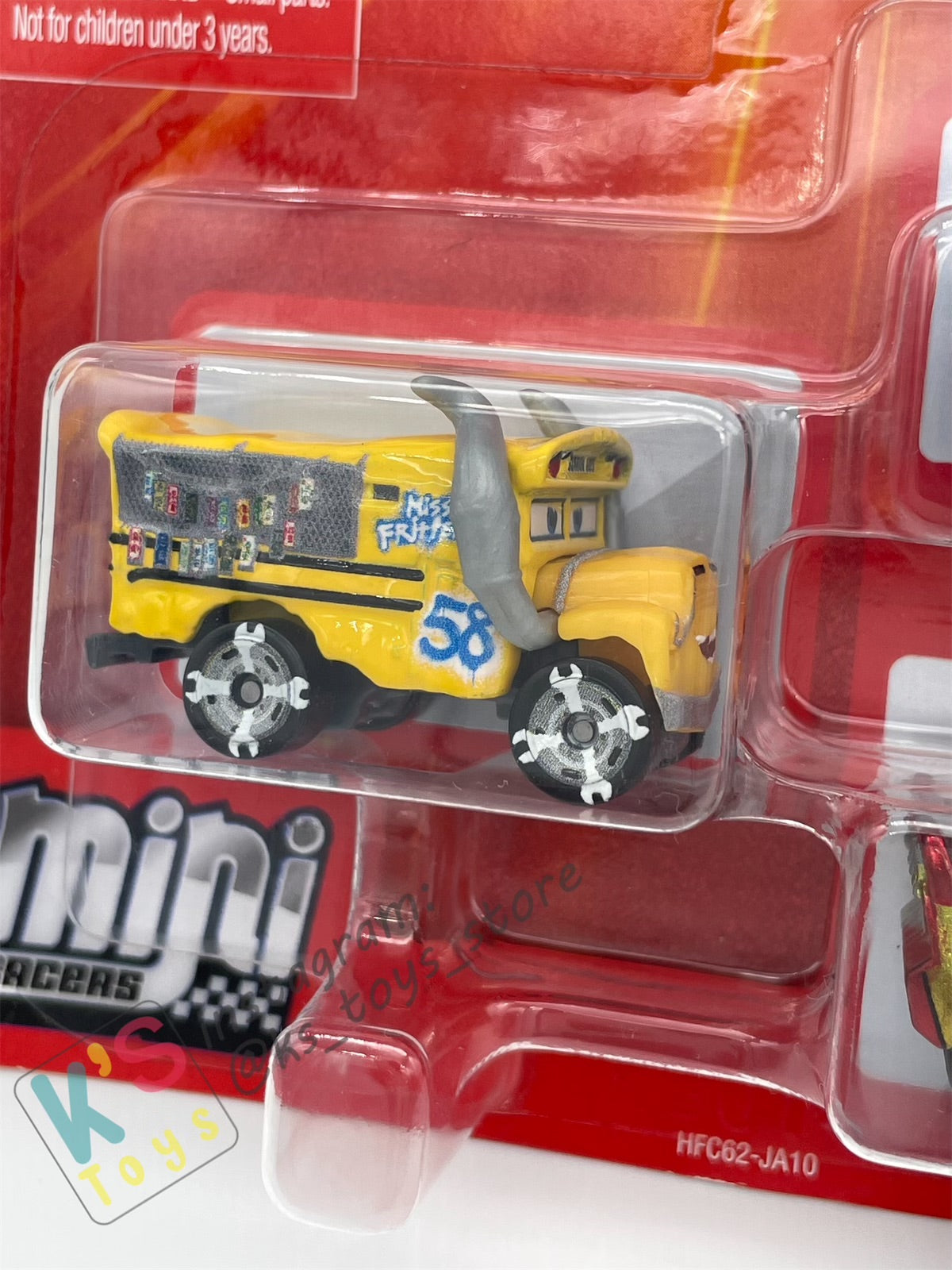 MINI RACERS DISNEY PIXAR CARS 3-PACK MISS FRITTER, RUSTEZE RACING CENTER LIGHTNING MCQUEEN, AND FISHTAIL - BNIP