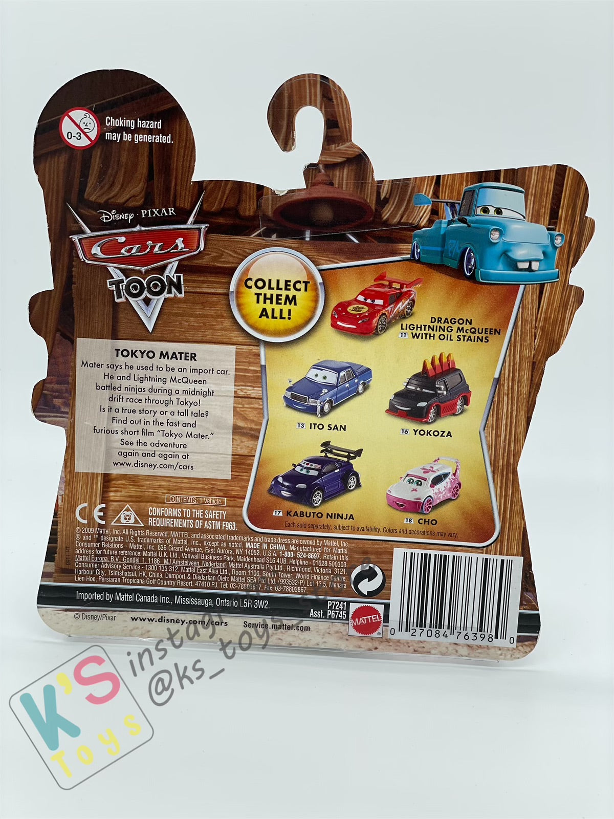 DISNEY PIXAR CARS "CHO" TOKYO MATER SERIES - Cars Toon - BNIP