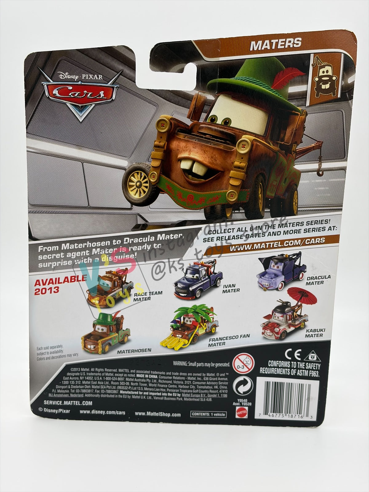 DELUXE DISNEY PIXAR CARS BY MATTEL, "DRACULA MATER" - BNIP