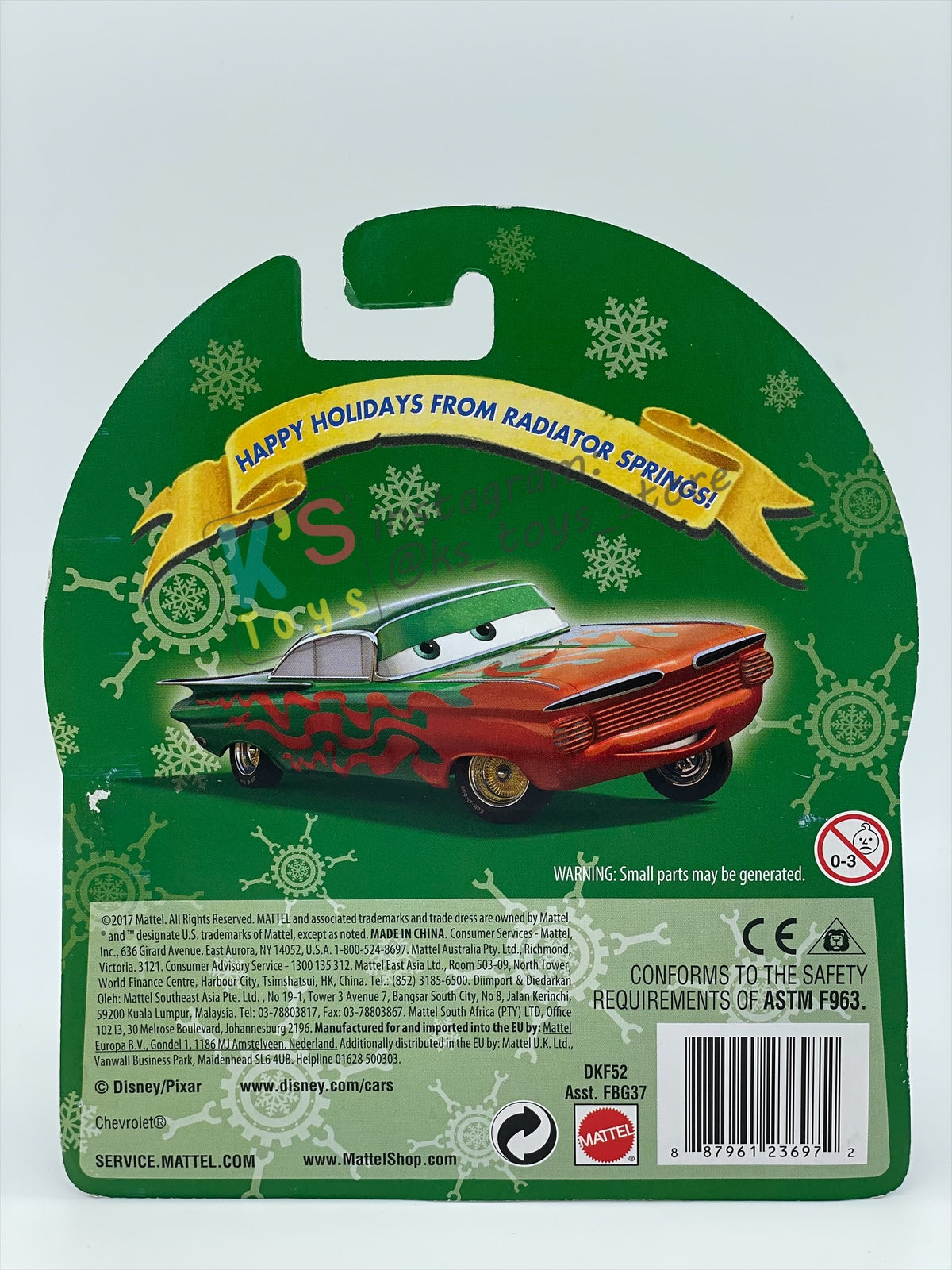 DISNEY PIXAR CARS 1:55 BY MATTEL - "HOLIDAY CRUISER RAMONE" - CHRISTMAS BALL SERIES - BNIP