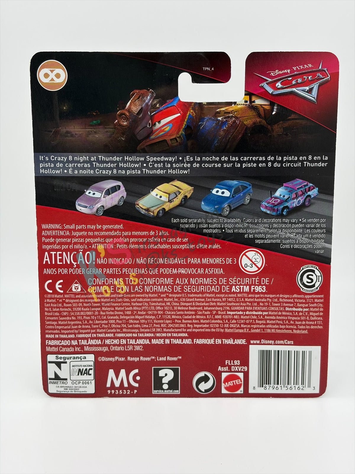 DISNEY PIXAR CARS 1:55 BY MATTEL - "KEVIN RYVAN" - THUNDER HOLLOW SERIES - BNIP